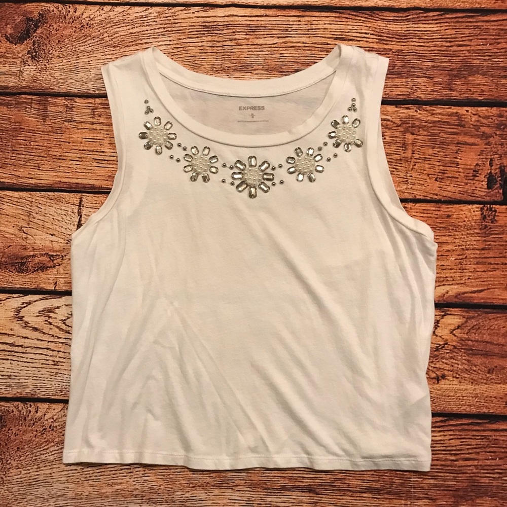 Express beaded crop top